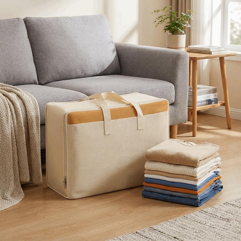 Large Capacity Clothes Quilt Storage Bag Non-Woven Fabric Luggage Storage Bag Closet