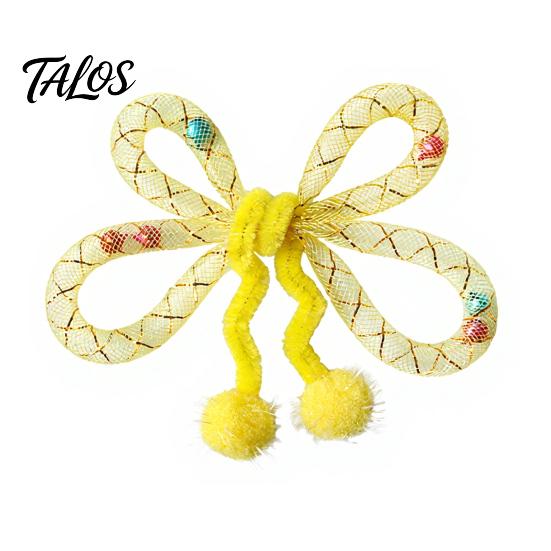 Interactive Toys for Multi Cat Households Mesh Tube Toy, Butterfly Shape Chew Toy with Bells Indoor Exercise And Plush Balls, Flexible Cats