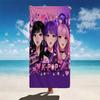 Pink Purple K-pop Anime Girl Beach Towel Ultra Absorbent Cool Room Stuff Bath Towel for Pools Swimming Outdoor Gym Room Decor