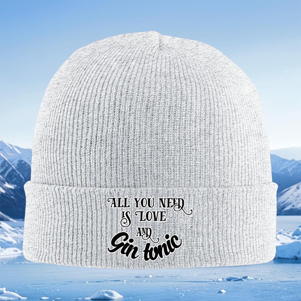 Serve amore e gin tonic è tutto Cappello a Cuffia in Maglia Unisex per Uomini Donne Berretto Pullover Invernale Termico Caldo Natale Outdoor Ciclismo Hi