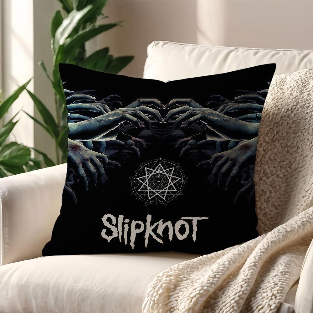 SSlipknots Heavy Metal Band Cushion Cover For Pillow Printing Sofa Decoration Home Car Room Coffee Shop Office NordicSimplicity