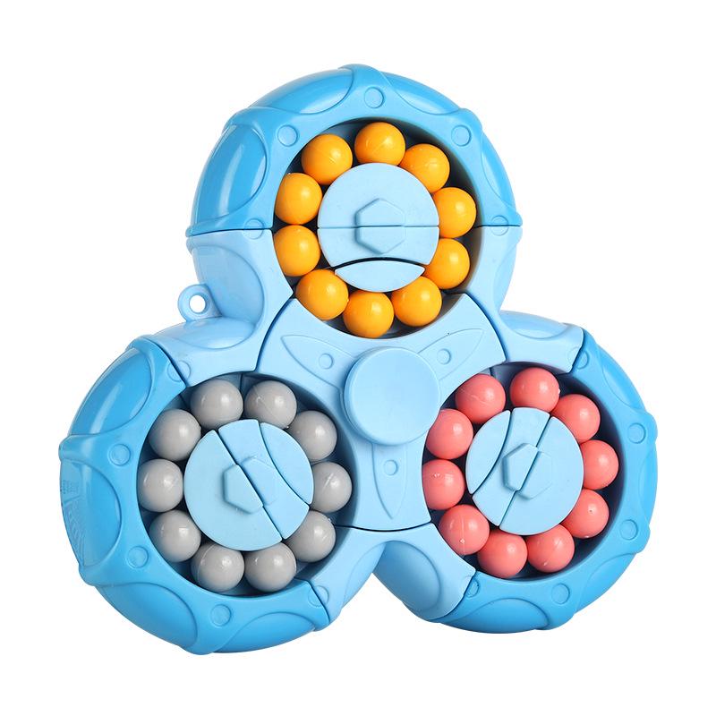 Six-Sided Rotating Magic Bean Puzzle Spinner for Kids - Creative Brain-Boosting Toy