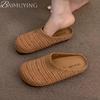 Fashion Weave Mesh Slippers Women Flat Sandals Platform Casual Mules Shoes Woman Loafers 2025 Trend Comfort Shallow Summer Beach Slides