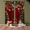 Set Of 2 Jit Festive Starry Curtains Christmas Window Decoration Polyester Home Decor Drapes Curtain Room Darkening Made With Rod Pocket