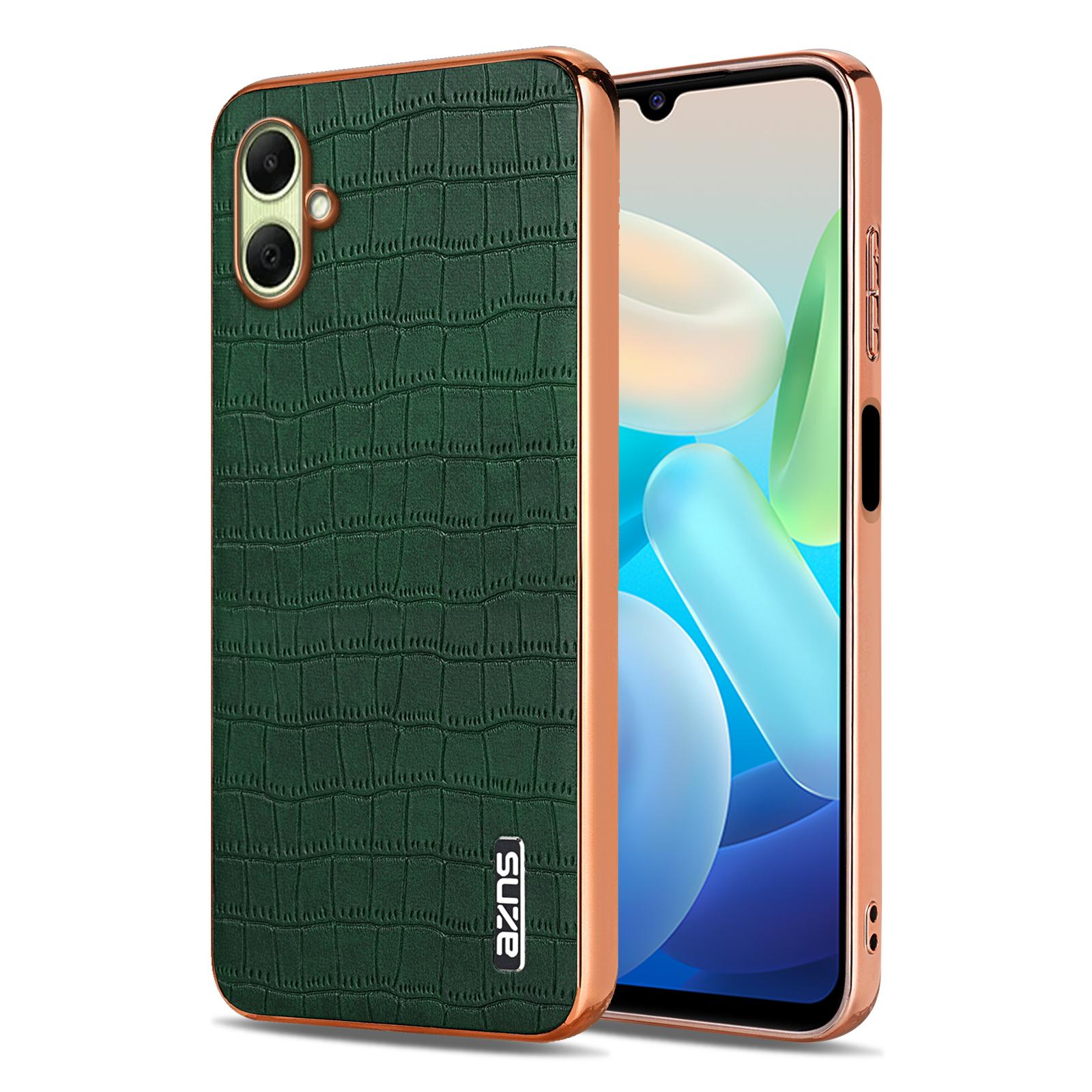 AZNS For Samsung Galaxy A07 5G/A07 4G Case Electroplating Crocodile Texture PU + TPU Phone Cover C