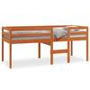 VidaXL High Bed Wax Brown 90x200 Cm Solid Pine Wood 844481