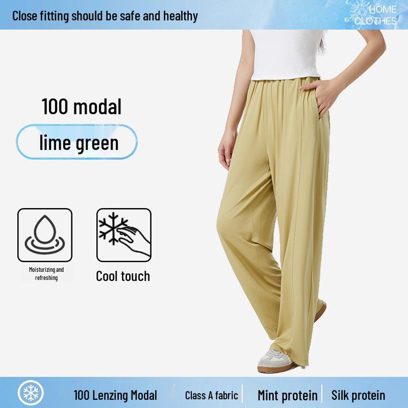 Women's Class A Summer Pajamas: Short Sleeve, Front Slit, Loose Fit, Cool Fabric Homewear Set
