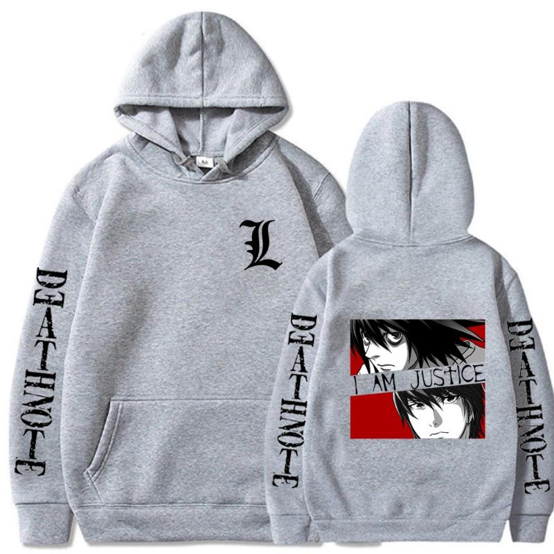 Yagami Light L·Lawliet Death Note Men's Hoodie Sweatshirt Men Womnen Fashion Brand Design Pullover Men's Fleece Hoodies