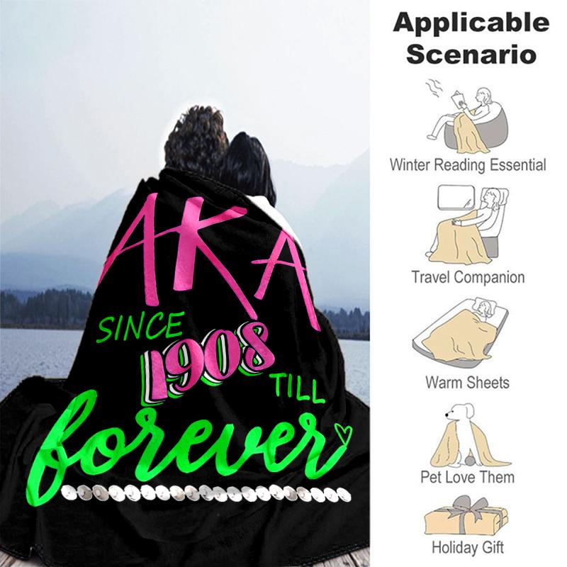 1pc Blanket AKA logo2 Print Design, Lightweight Blanket for Sofa, Bed- Soft &Warm, Gift for All Seasons like Christmas, Halloween