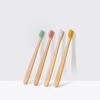 Bamboo toothbrush that is gentle on every nook and cranny of the gums (4 colors / choose 1)