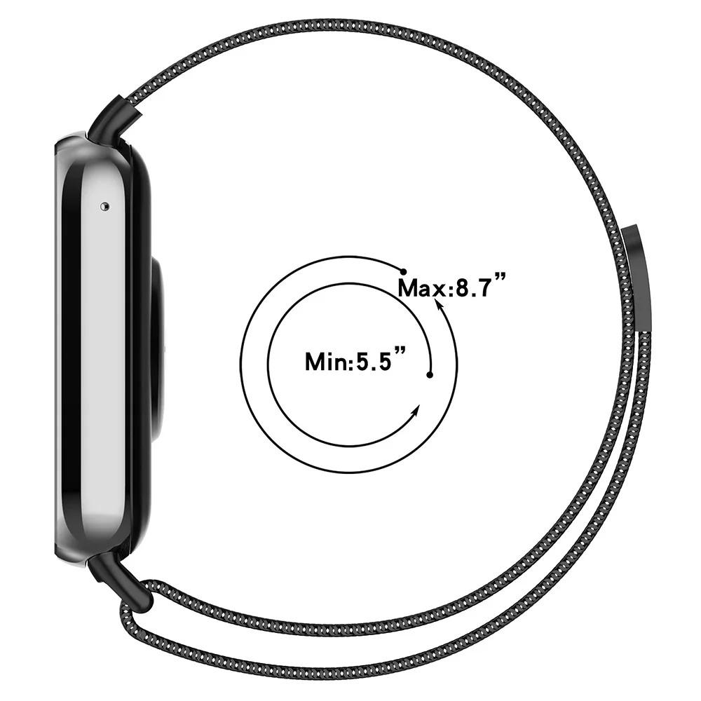 Metal Strap For Redmi Watch 6 5 4 Band Accessories Pulseira Milanese Loop Correa Belt Bracelet For Xiaomi Miband 8 9 Pro Straps
