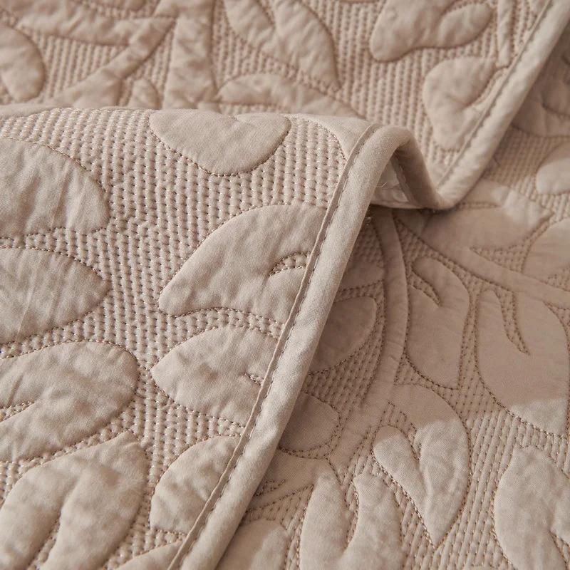 Pure Cotton Embroidered Wave Edge Sofa Cushion Four Seasons Universal Anti Slip Seat Cushion Simple Dustproof Couch Cover Cloth