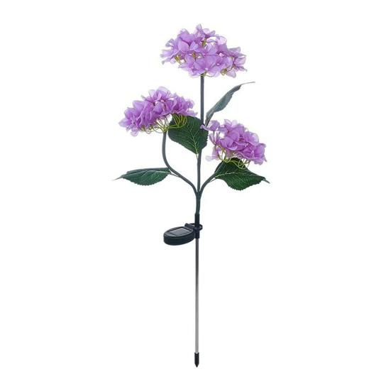 Fairy Hydrangea Lights, Solar Garden Stake Lights, Waterproof LED Flower Light, Colorful Outdoor Hydrangea Lamp for for Patio Lawn Pathway Decor