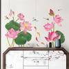 Decal Wall Sticker Bedroom Living Room Office Chinese Style Decoration Dragonfly Fresh Lotus Sticker Wall Decor
