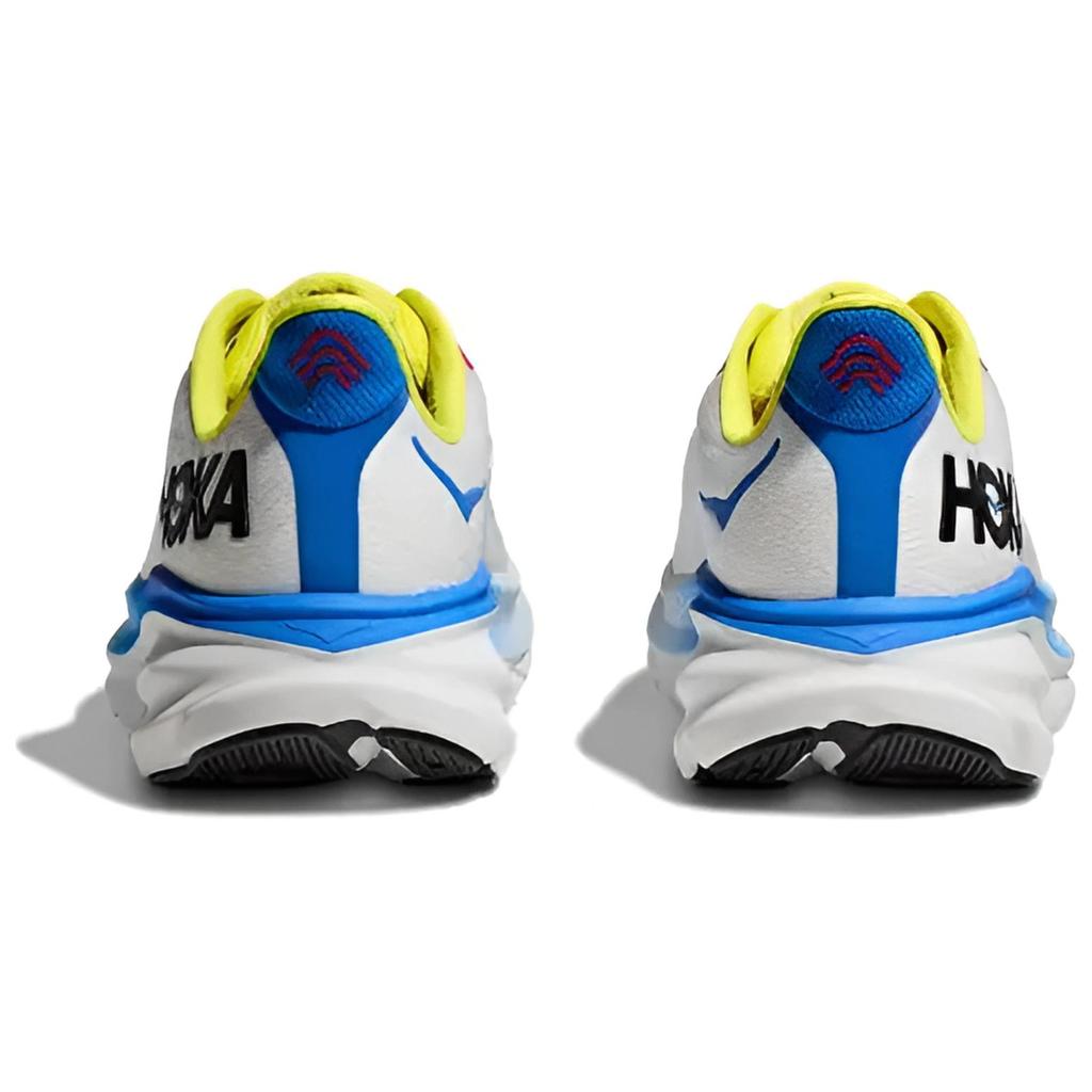 HOKA Clifton 9 Blanc De Blanc Virtual Blue Men Sneakers White 1127895-BVR