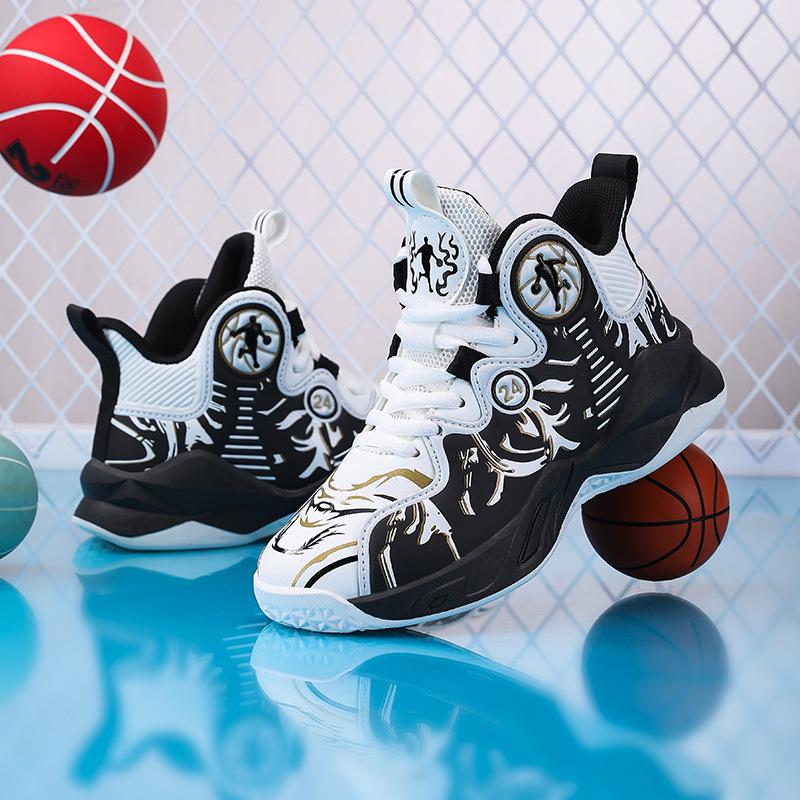 Kobe Youth 2025 Autumn/Winter Boys' Leather Waterproof Basketball & Running Shoes