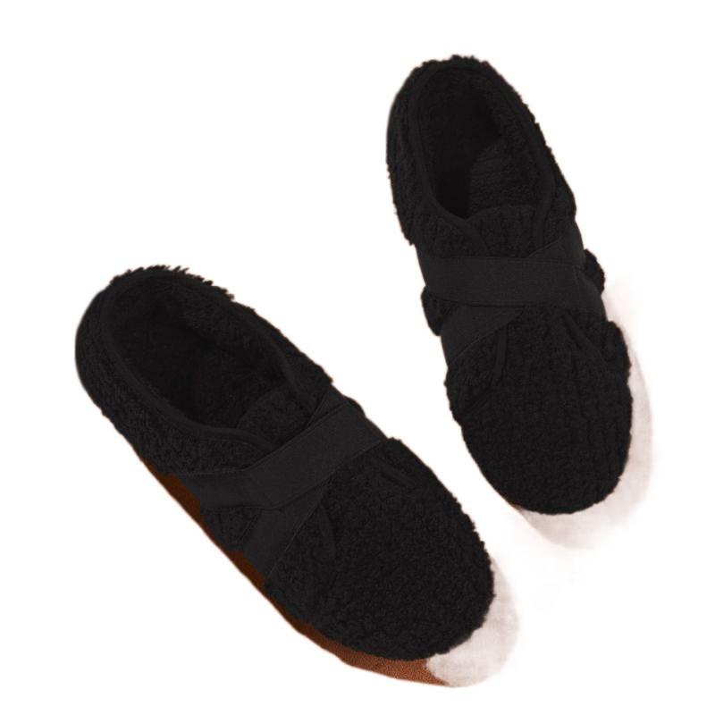 New 2025 Women's Fleece-Lined Beanies & Soft Sole Non-Slip Furry Shoes for Autumn-Winter Outdoor Wear
