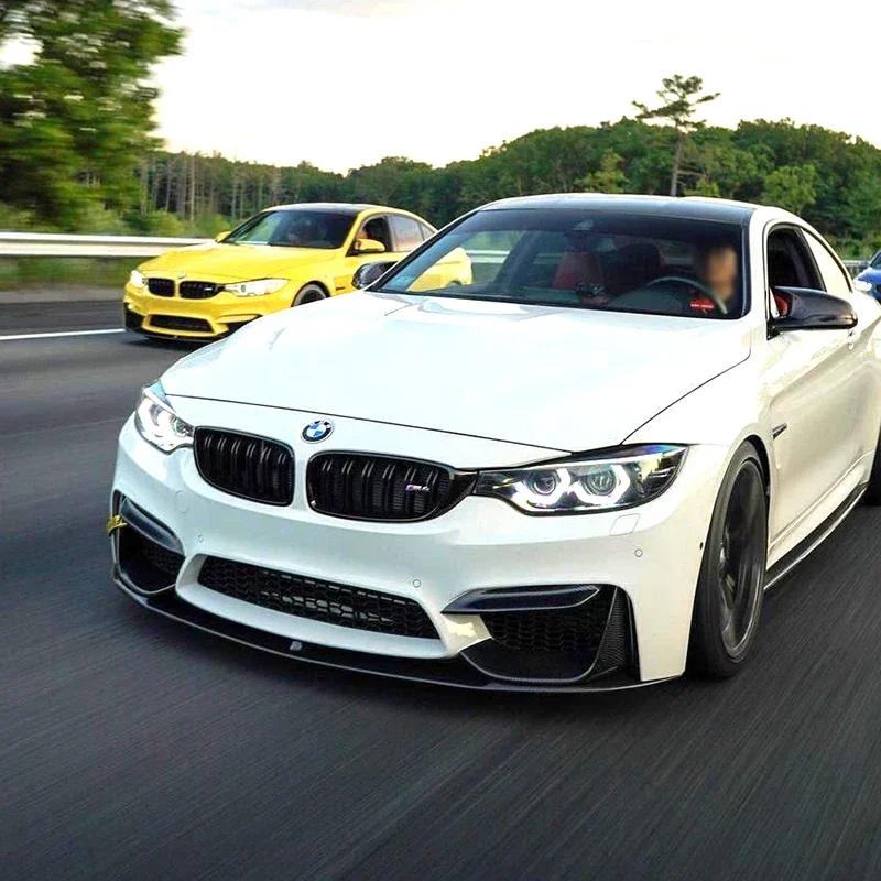 High Quality ABS 4Pcs Car Front Lip Bumper Spoiler Body Kit Glossy Black Carbon Look For BMW 3 Series F30 2012-2018 M3 Style