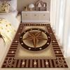 Western-style star and horseshoe design rug Non-slip rug suitable for living room and bedroom sofas