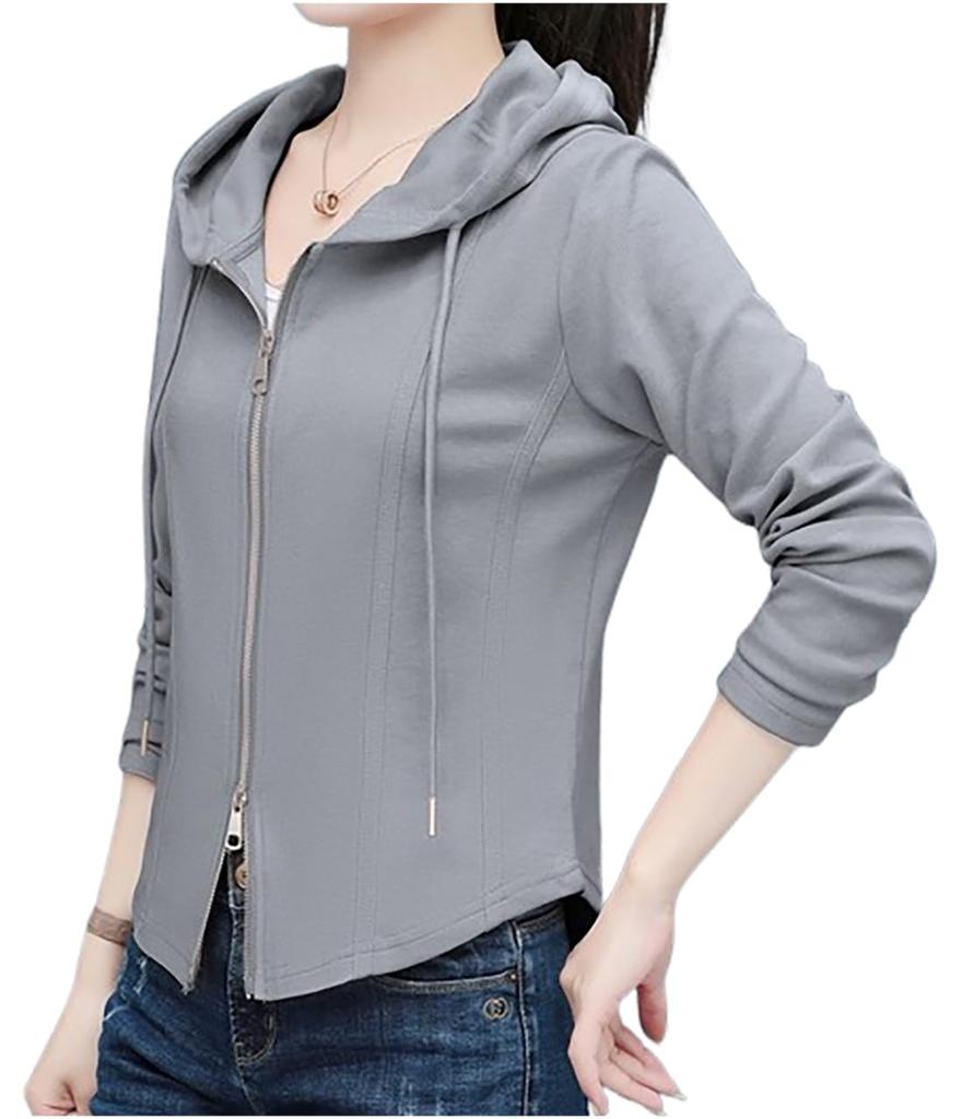 Long Solid Available In 4 Plus Workout Long Sleeve Comfortable and Easy To Move M-Sing Women's Zip-Up Hoodie, Sleeve, Lightweight, Color, Casual,