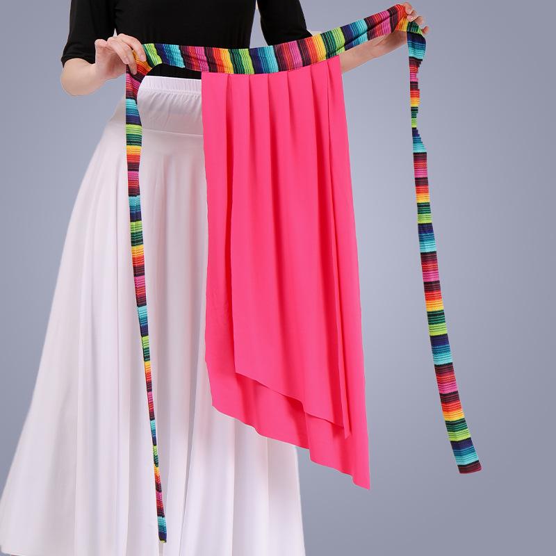 Tibetský a daijský lidový kroj s duhovou stuhovou sukní