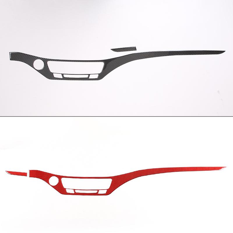 Soft Carbon Fiber Car Center Console Dashboard Trim Strips Sticker For Honda Pilot 2015-2022 Auto Interior