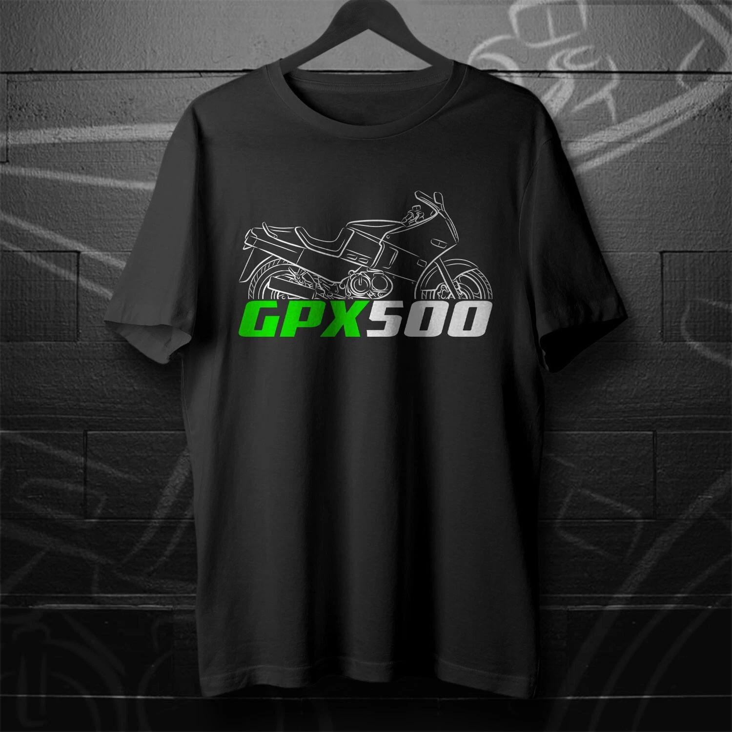 

Черная мужская и женская футболка Для Kawasaki GPX500 1988-1990 - Мотоцикл L