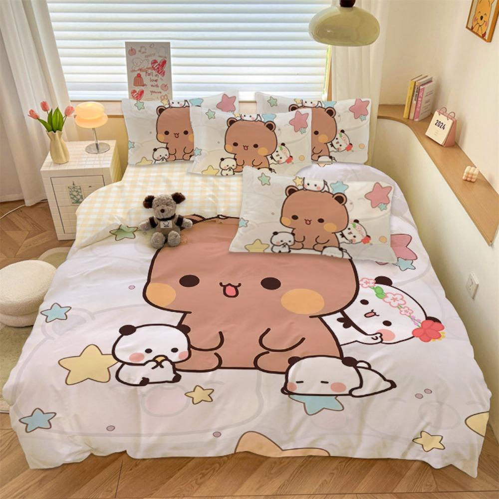 Cartoon Bubu Duvet Cover Pillowcase Bedding Bedroom Decoration Children Gift Adult Single Double Bed Large SizeZip Duvet Cover