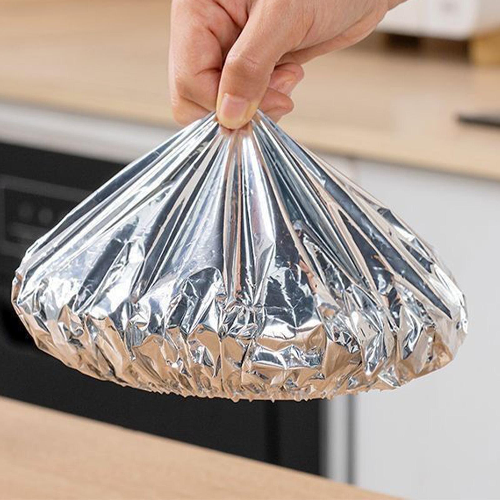 

Foil Sheets For Food 50 Piece Insulation Cover Elastic Reusable Aluminum Foil Heat Shield Lids For Fresh Keeping Fruit Kitchen China Mainland