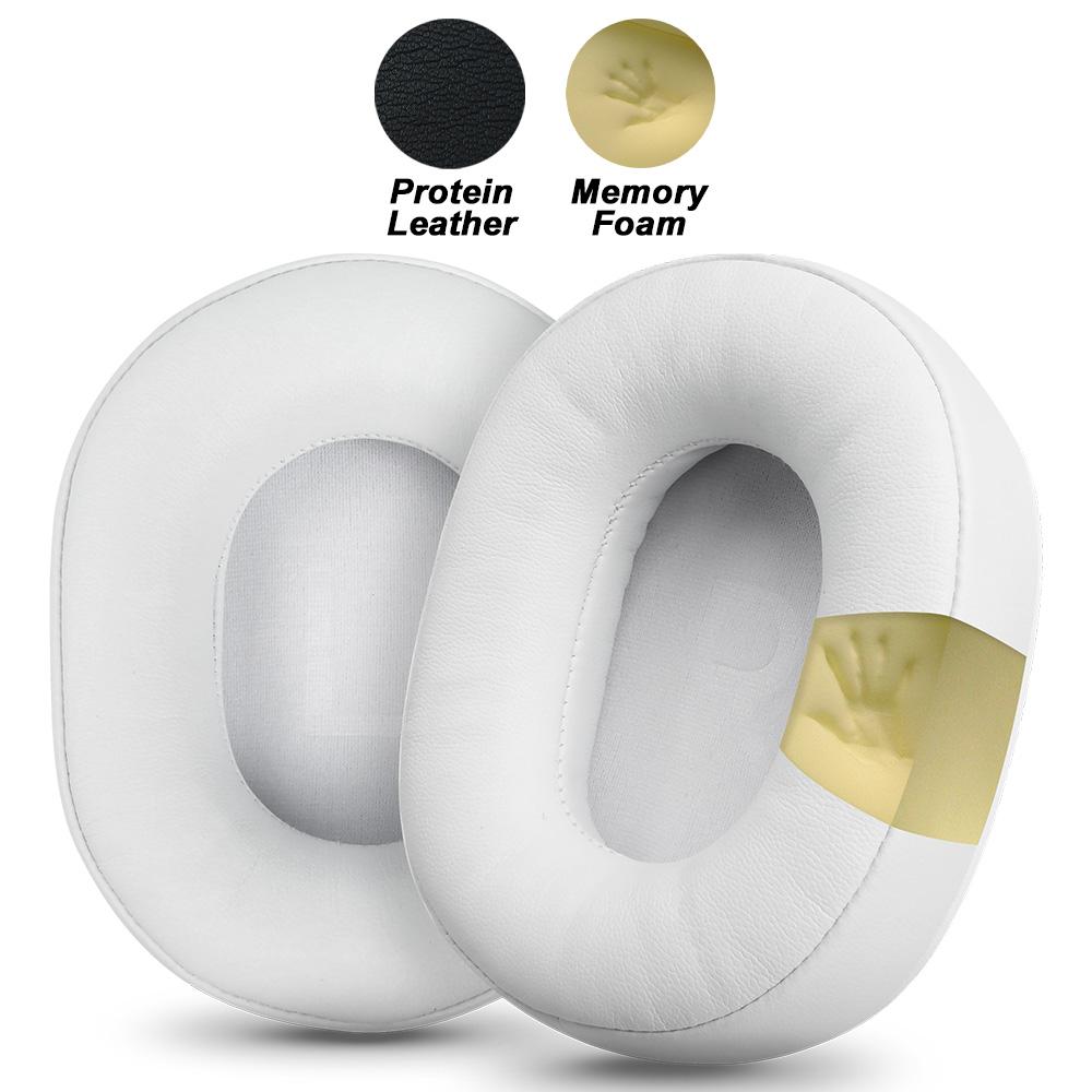 Earpads for Baseus GH02 White Earphone Pads Gaming Wireless Replacement Headphones Earmuffs Mesh Cloth Memory Covers Sponge