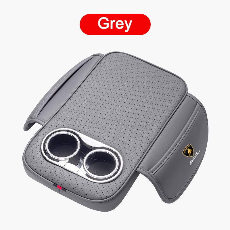 Leather Car Center Console Armrest Cushion 2 Cup Holder For Lamborghini LP570 LP610 Urus LP700 LP770 Gallardo Aventador Keyring GG3