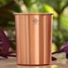 Pure Copper Plain Lacquer Coated Glass - Durable Ayurvedic Drinkware for Water, Health Benefits, Stylish Tableware for Home & Office, Set of 4