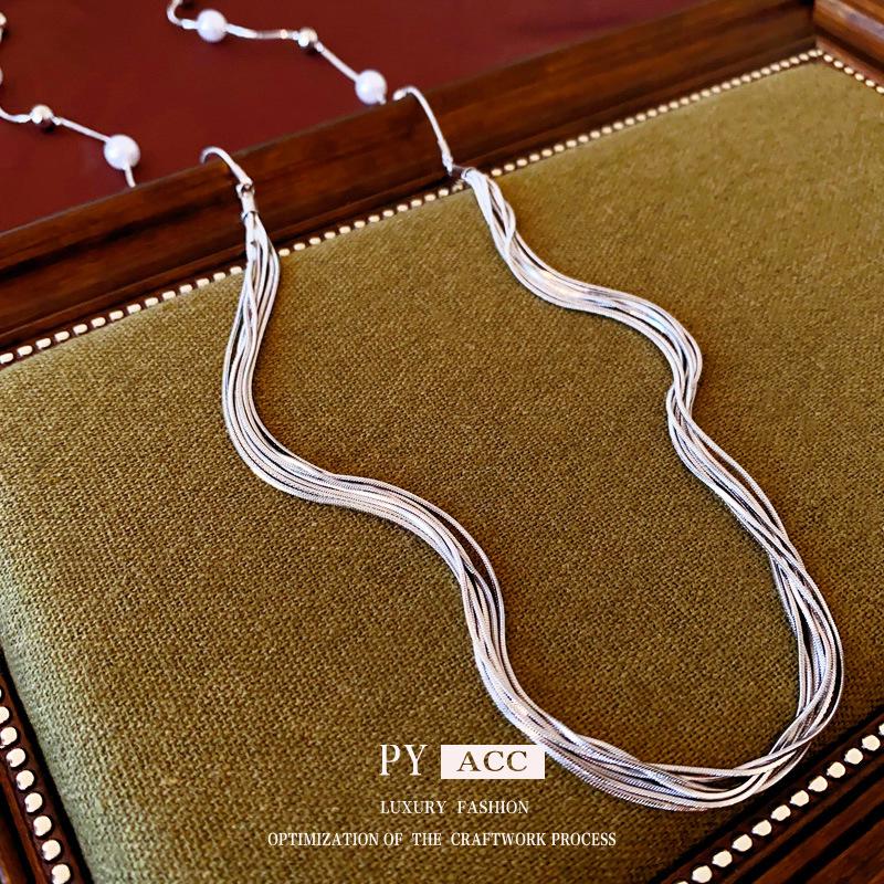 French Pearl Multi-Layer Necklace: Elegant, Versatile Fashion Accessory with Unique Design