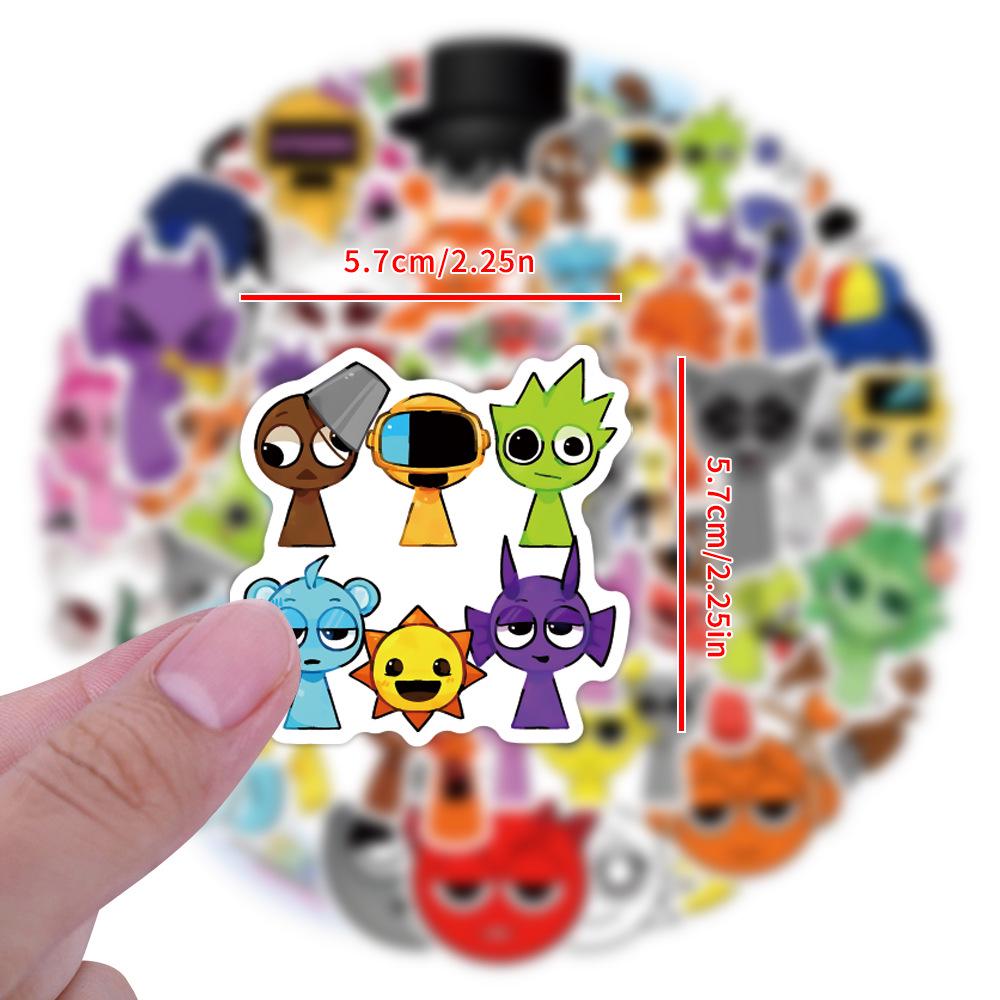 Incredibox Rhythm Graffiti Stickers - 55 Pack for Car, Luggage & Cups