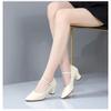 Faux Leather Dancing Shoes for Women Soft Soled Modern Dance Shoes 5cm Mid Heel Latin Dance Shoes