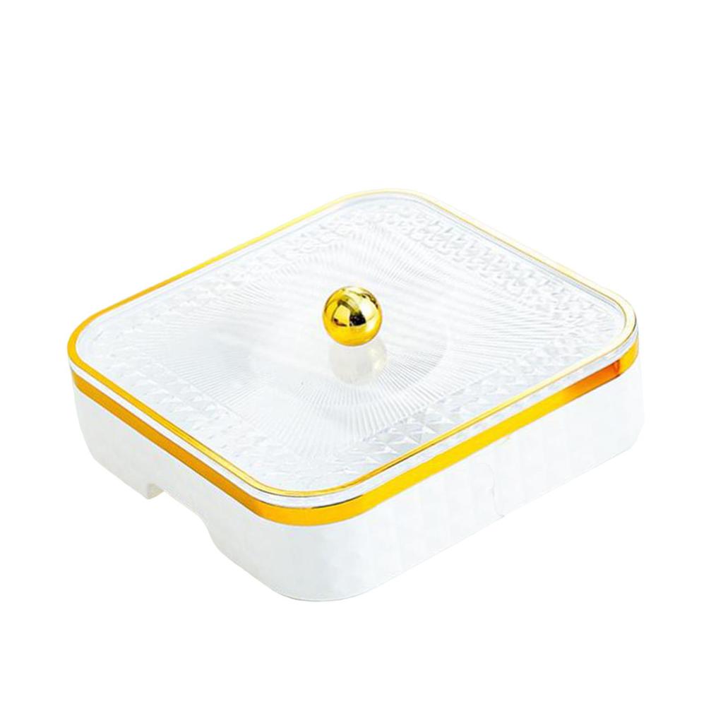 Divided Serving Tray Tableware Snack Container for Fruits Nuts Kitchen