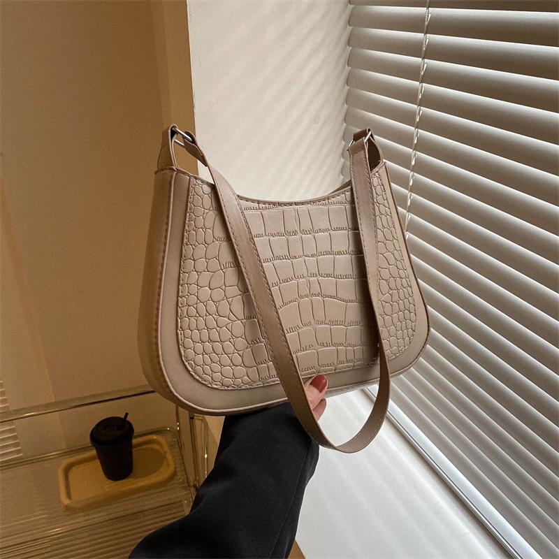 

Ретро проста приміська однотонна невелика сумка жіноча літня 2024 нова сумка через плече текстурована жіноча сумка хакі