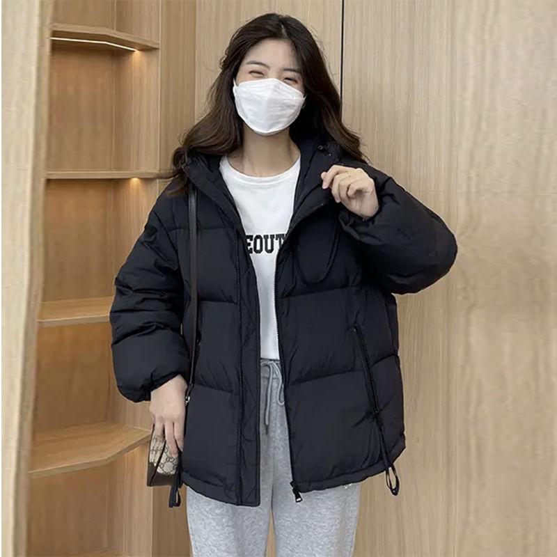 

Женский короткий пуховик на двойной молнии - Зимний, Белый пух белой утки, Высококачественный, Горячий стиль M 90-120 lbs