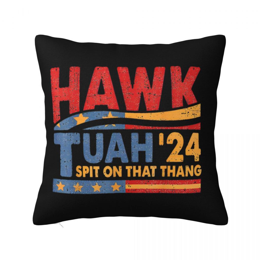 Hawk Tuah Spuug Op Dat Ding 2024 Kussensloop Grappige Meme Kussenhoezen Mode Rits Decor Kussenhoes voor Huis 45x45cm