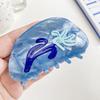 1pc/5pcs Imitation Acetic Acid Clip Cloud Lightning Print Hair Clip Ins Niche Design Shark Clip Back of the Head Plate Hair Clip