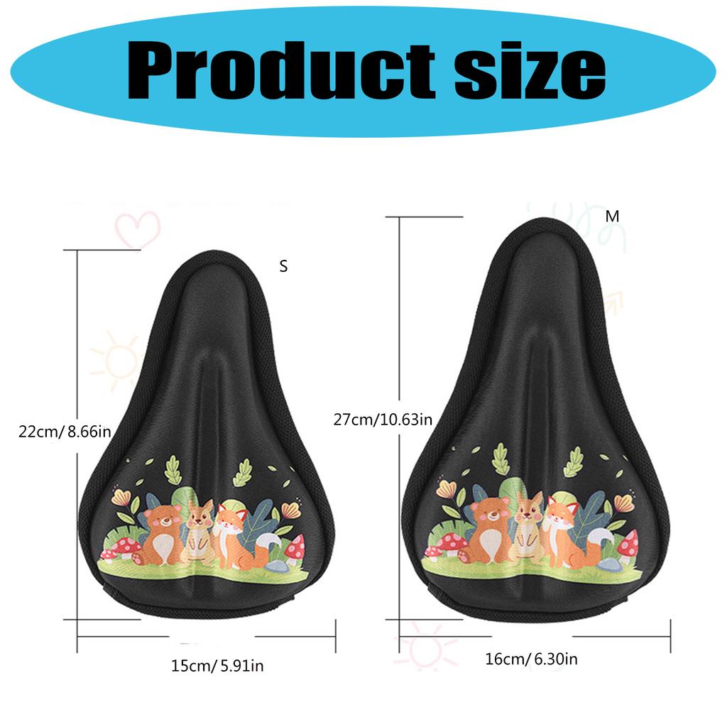 Kids Bicycles Seat Cushion Cover Thickened Bicycles Saddle Pad with Waterproof Cover Bike Seat Protector Cycling Cover