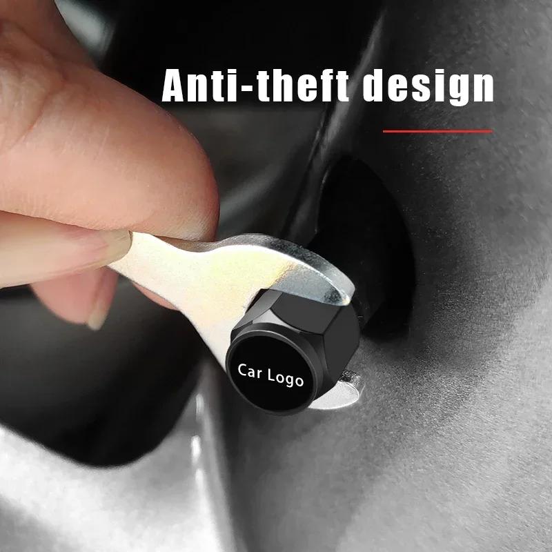 New 2026 Car Sticker For Ford 5PC Metal Car Wheel Tire Valve Cap Air Stem Cover For Ford Fiesta Mustang EcoSport ESCORT Ranger F