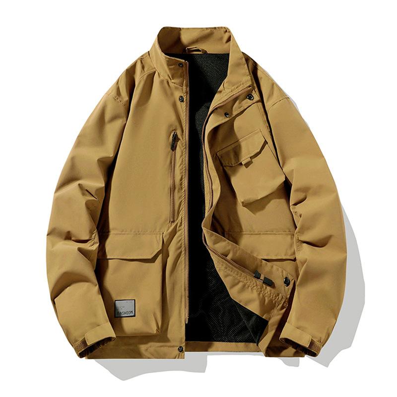 Spring and Autumn Versatile Trendy Sports Outdoor Charge Casual Jacket Jacket Multi-bag Work Retro Top