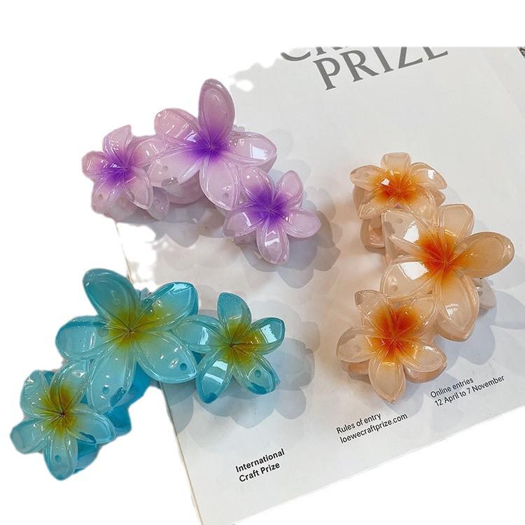 Vintage Damen Mehrfarbige Frangipani Fee Haarspange