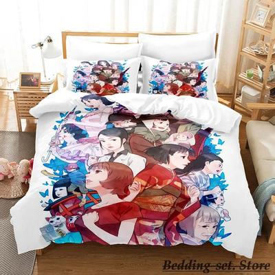 Comfortable Anime Print Bedding Set With Duvet Cover And Pillowcases Single Twin Full Queen King Sizes For All Ages