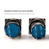1PCS Knob Rotary Switch 16mm 3/6 Position Small Square&Round Emergency Stop  Switch Start Up Power Switch With Key Switch AB6