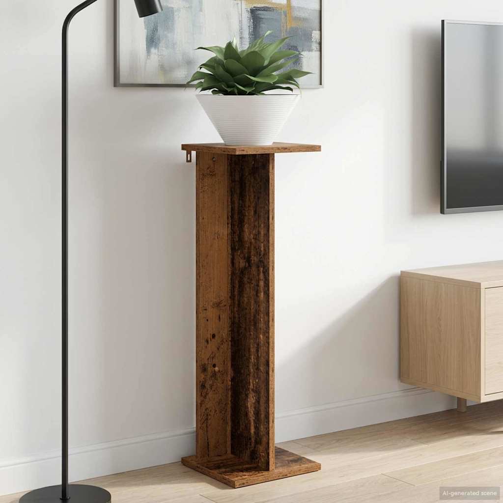 Plant Stand Vintage Wood Look 25 x 25.5 x 80.5 cm Engineered Wood