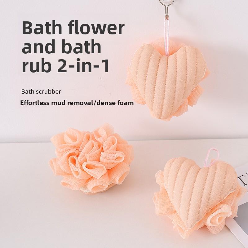 Bath Shower Ball - Soft and Non-abrasive, No Pain, No Irritation, Bubble Bath Flowers, Hanging Shower Flowers