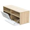 VidaXL Meuble TV Bois d’ingénierie 95x35x36 cm Chêne et blanc 244869