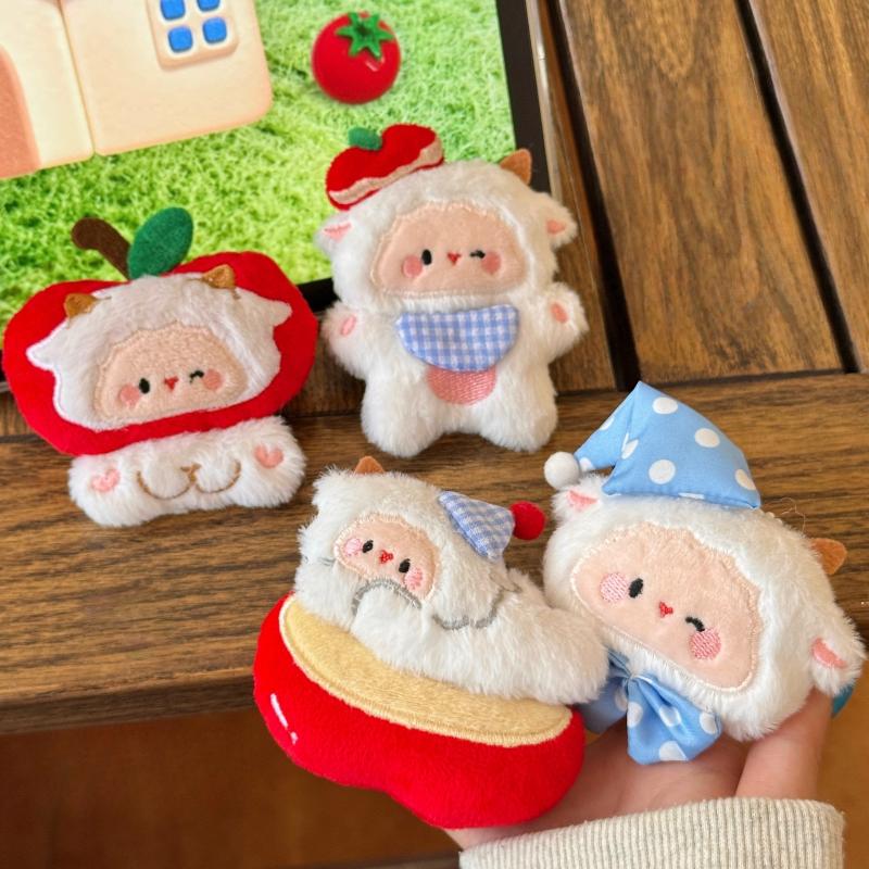 Cute Soft Cute Lamb Pendant Cute Bag Pendant Charms Car Keyring Accessories For Girl Kawaii Gift